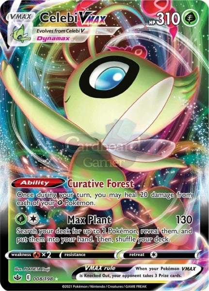 008/198Celebi Vmax Ultra Rare Chilling Reign Single Card