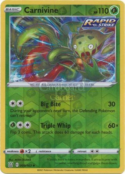 009/163 Carnivine Reverse Holo Uncommon Battle Styles Single Card