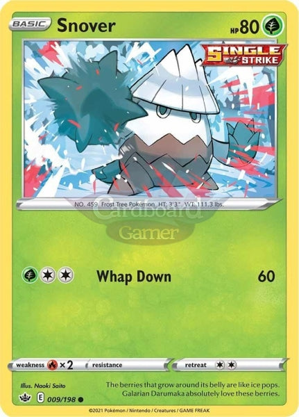 009/198 Snover Common Chilling Reign Single Card