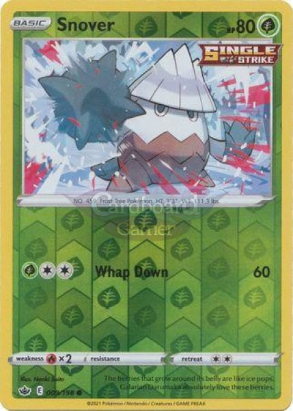 009/198 Snover Common Reverse Holo Chilling Reign Single Card