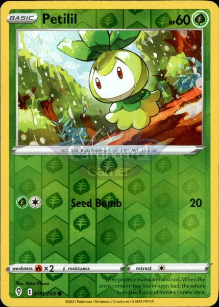 009/203 Petilil Reverse Holo Evolving Skies Single Card