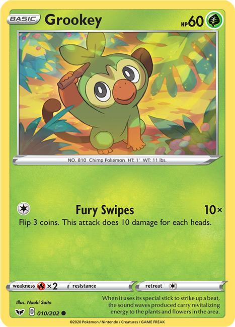 010/202 Grookey Common Sword & Shield