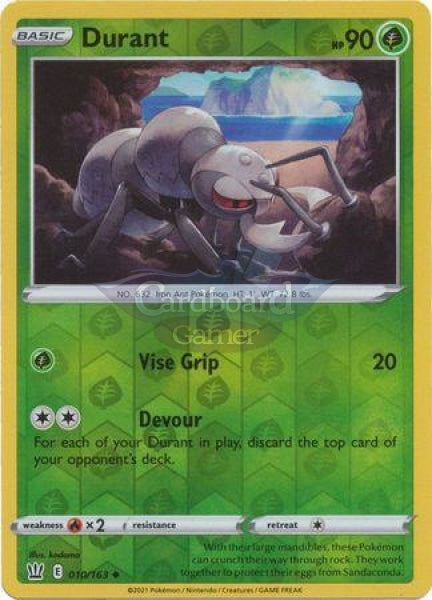 010/163 Durant Reverse Holo Uncommon Battle Styles Single Card