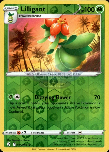 010/203 Lilligant Reverse Holo Evolving Skies Single Card