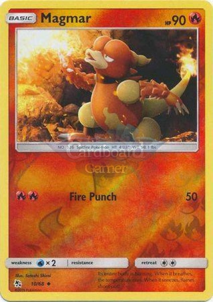 010/68 Magmar Uncommon Reverse Holo Hidden Fates Single Card