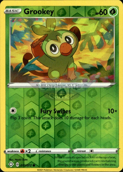 011/072 Grookey Common Reverse Holo Shining Fates Single Card