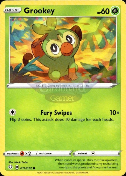 011/072 Grookey Common Shining Fates Single Card