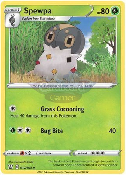 012/163 Spewpa Uncommon Battle Styles Single Card