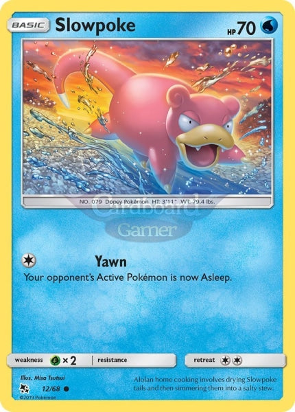 012/68 Slowpoke Common Hidden Fates Single Card