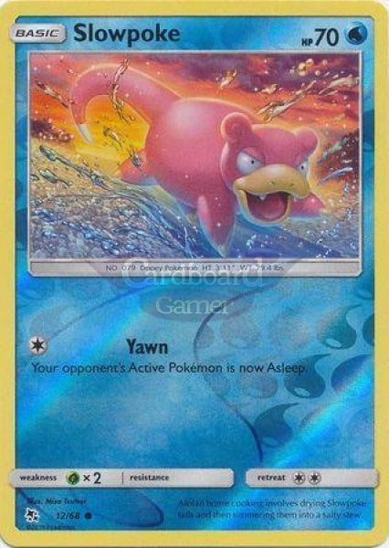 012/68 Slowpoke Common Reverse Holo Hidden Fates Single Card