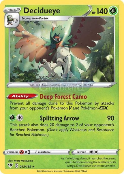 013/189 Decidueye Holo Rare Darkness Ablaze Single Card