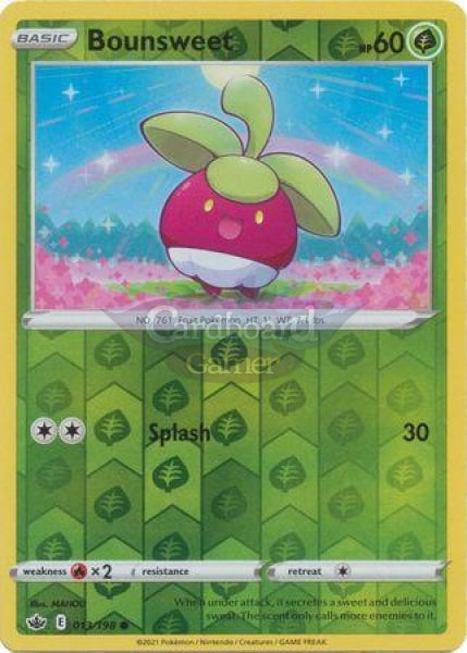 013/198 Bounsweet Common Reverse Holo Chilling Reign Single Card