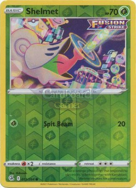 013/264 Shelmet Common Reverse Holo Fusion Strike Single Card