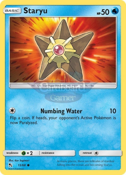 013/68 Staryu Common Hidden Fates Single Card