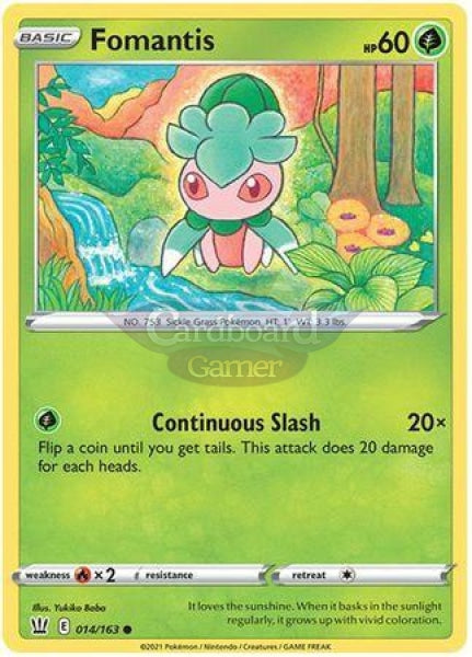 014/163 Fomantis Common Battle Styles Single Card