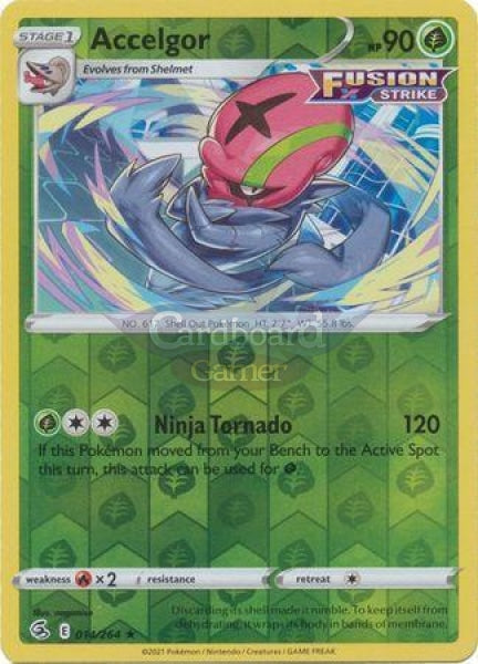 014/264 Accelgor Rare Reverse Holo Fusion Strike Single Card