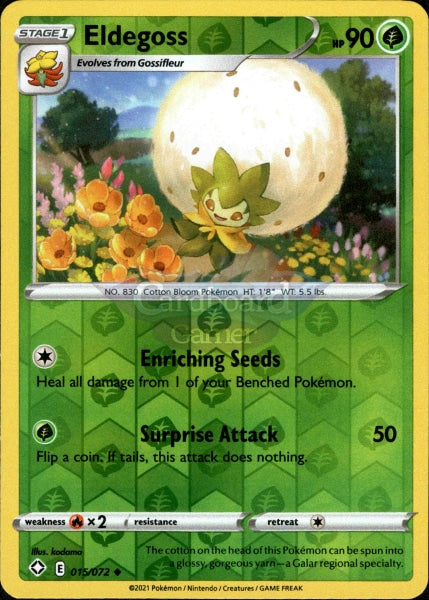 015/072 Eldegoss Uncommon Reverse Holo Shining Fates Single Card