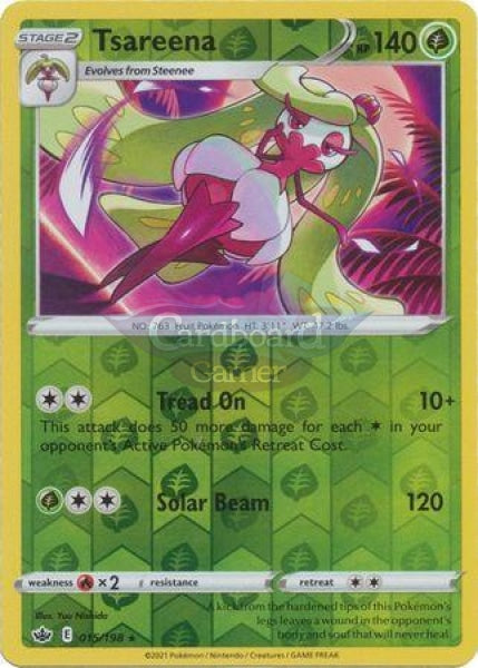 015/198 Tsareena Rare Reverse Holo Chilling Reign Single Card