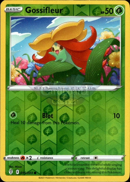 015/203 Gossifleur Reverse Holo Evolving Skies Single Card