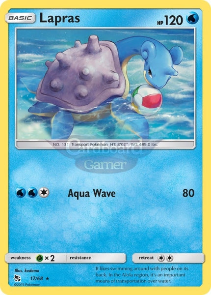 017/68 Lapras Rare Hidden Fates Single Card