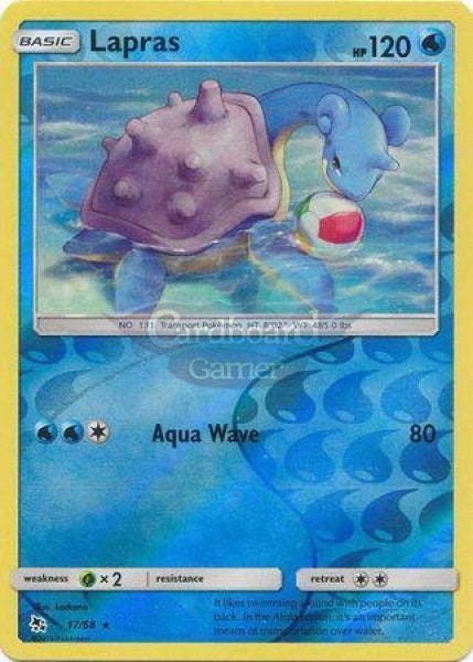 017/68 Lapras Rare Reverse Holo Hidden Fates Single Card