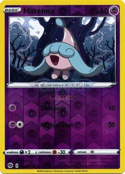 018/073 Hatenna Common Reverse Holo Champions Path Single Card