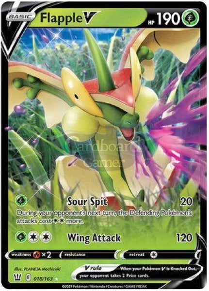 018/163 Flapple V Ultra Rare Battle Styles Single Card