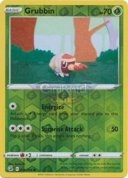 018/264 Grubbin Common Reverse Holo Fusion Strike Single Card