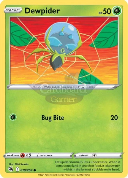 019/264 Dewpider Common Fusion Strike Single Card