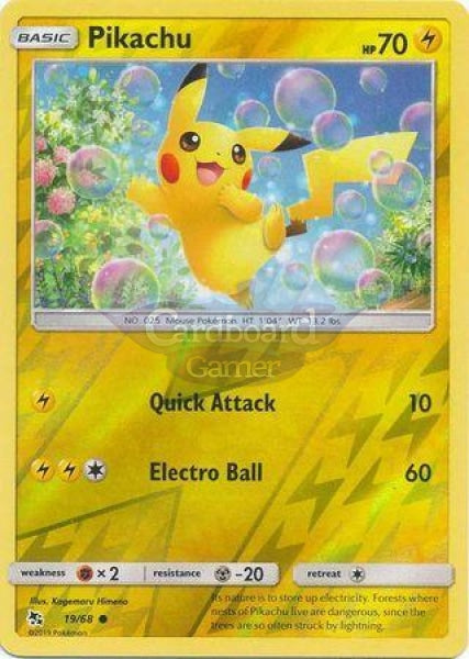 019/68 Pikachu Common Reverse Holo Hidden Fates Single Card