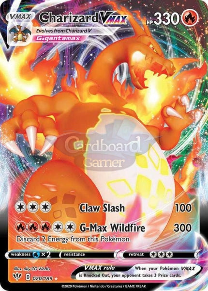 020/189 Charizard Vmax Ultra Rare Darkness Ablaze Single Card