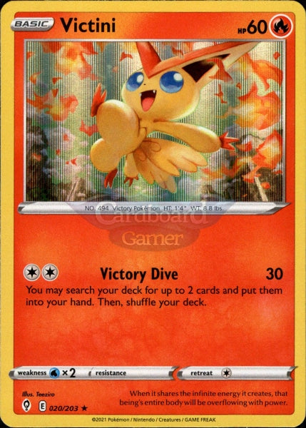 020/203 Victini Holo Rare Evolving Skies Single Card