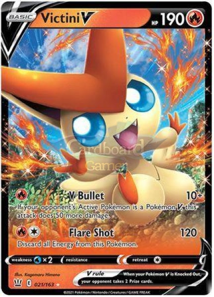 021/163 Victini V Ultra Rare Battle Styles Single Card