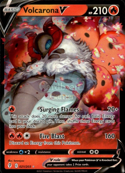 021/203 Volcarona V Evolving Skies Single Card