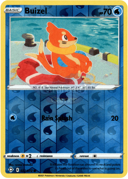 022/072 Buizel Common Reverse Holo Shining Fates Single Card