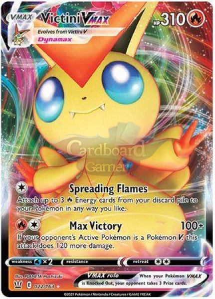 022/163 Victini Vmax Ultra Rare Battle Styles Single Card