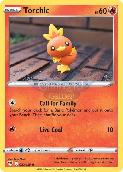 022/189 Torchic Common Darkness Ablaze Single Card