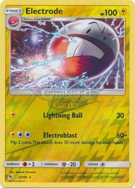 022/68 Electrode Rare Reverse Holo Hidden Fates Single Card