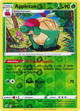 023/192 Appletun Rare Reverse Holo Rebel Clash