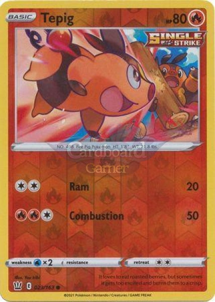 023/163 Tepig Reverse Holo Common Battle Styles Single Card