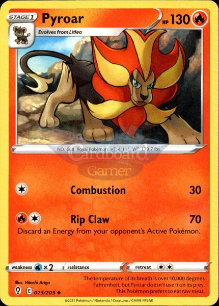 023/203 Pyroar Evolving Skies Single Card