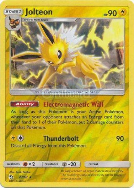 023/68 Jolteon Rare Reverse Holo Hidden Fates Single Card