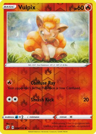 024/192 Vulpix Common Reverse Holo Rebel Clash