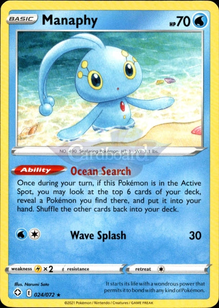 024/072 Manaphy Rare Shining Fates Single Card