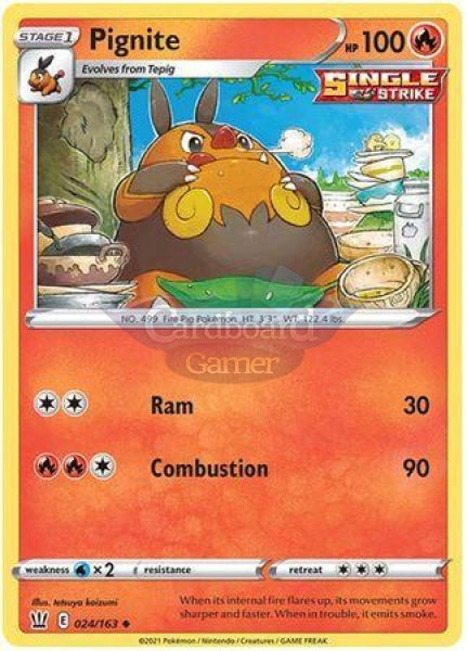 024/163 Pignite Uncommon Battle Styles Single Card