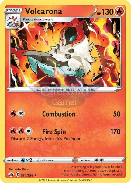 024/198 Volcarona Rare Chilling Reign Single Card