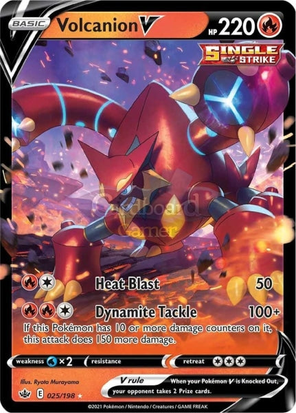 025/198 Volcanion V Ultra Rare Chilling Reign Single Card