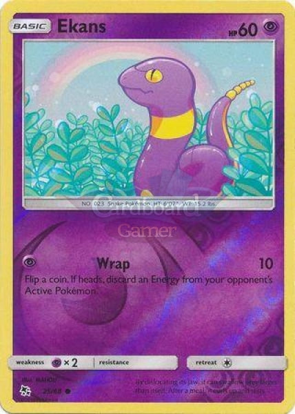 025/68 Ekans Common Reverse Holo Hidden Fates Single Card