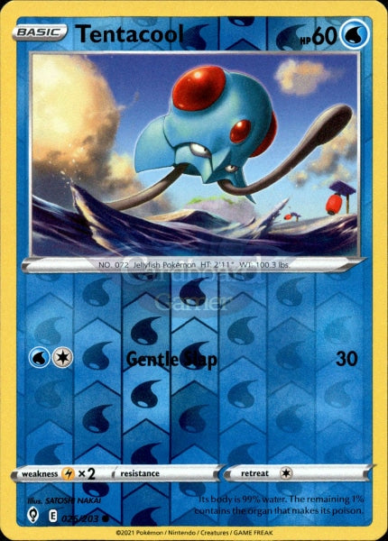 026/203 Tentacool Reverse Holo Evolving Skies Single Card