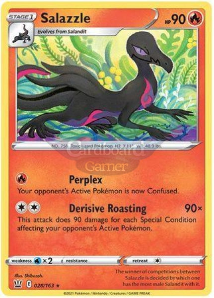 028/163 Salazzle Rare Battle Styles Single Card